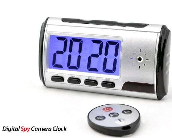 Spy Clock Security Hidden Remote Control DVR Camera Motion Detector