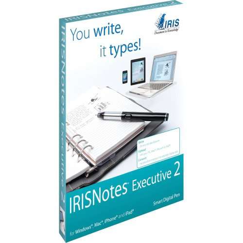 I.R.I.S. IRISNotes 2 Executive Digital Pen - Windows, Macintosh & iOS - Sealed in Box