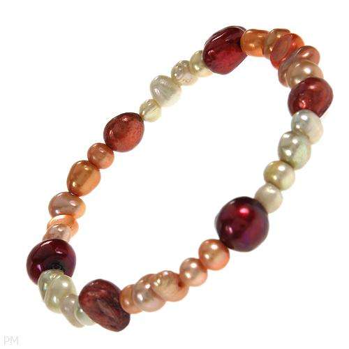 Bracelet With Genuine Freshwater Pearls . Total item weight 11.5g Length 6.25in