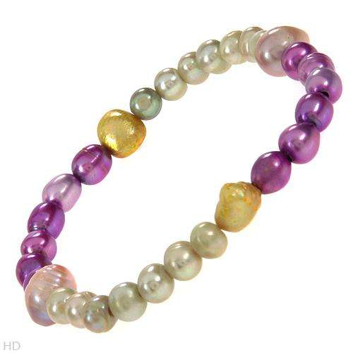 Exquisite Brand New Bracelet With Genuine Freshwater Pearls . Total item weight 11.2g Length 6.75in