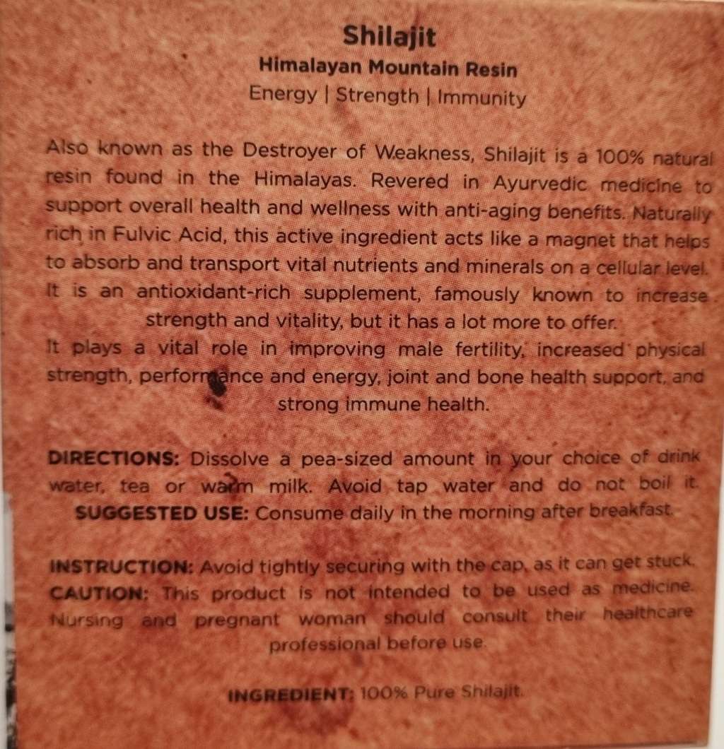 Shilajit Himalayan Mountain Resin