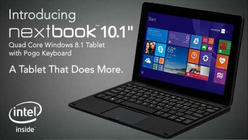 NEXTBOOK FLEXX 10 10.1" 2-IN-1 QUAD CORE WINDOWS 8.1 3G TABLET WITH DETACHABLE KEYBOARD