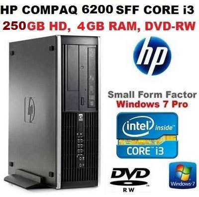 HP COMPAQ DESKTOP PC CORE i3 @ 3.10GHz, 4GB RAM, 250GB HD, DVD-RW, LICENSED WIN 7 PRO ETC