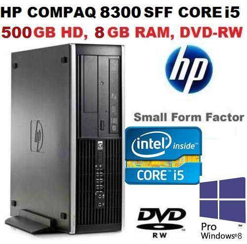 HP COMPAQ 8300 DESKTOP PC CORE i5 @ 3.20GHz, 8GB RAM, 500GB HD, DVD-RW, LICENSED WIN 8 PRO ETC