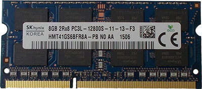 SKHYNIX/SAMSUNG/KINGSTON/ELPIDA 8GB 2Rx8 PC3L 12800S  LAPTOP MEMORY RAM 1600MHZ
