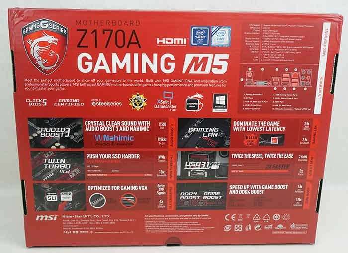 MSI Z170A GAMING M5 LGA 1151 SOCKET MOTHERBOARD (BRAND NEW)
