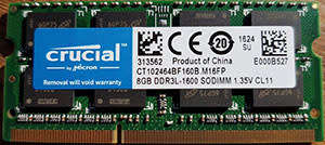 [BARGAIN] CRUCIAL 8GB DDR3L -1600 SODIMM 1.35V  LAPTOP MEMORY RAM