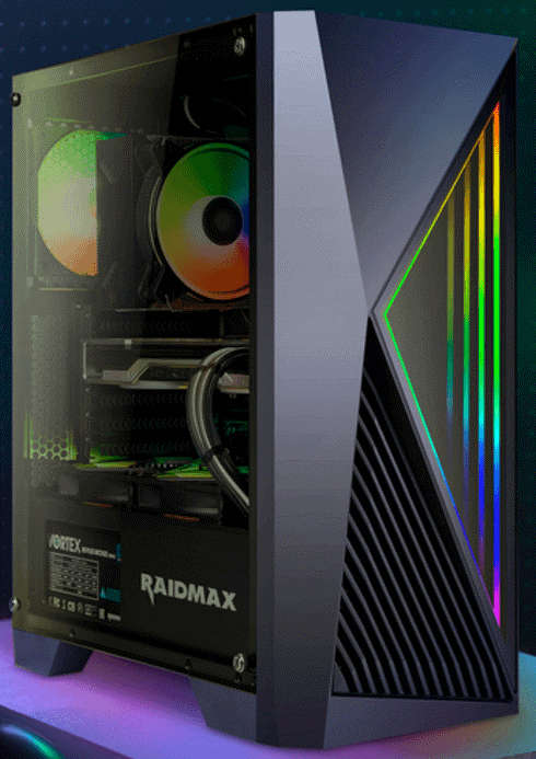 gaming pc with argb,  11th gen, intel core i5, 16gb ram, 512gb ssd , 11 pro, amd radeon hd 6450 etc