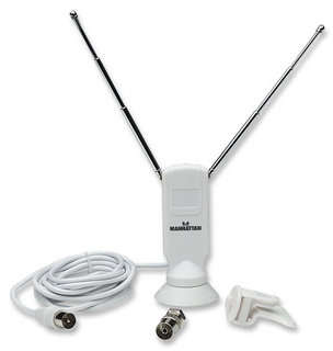 MANHATTAN PORTABLE ANTENNA FOR DIGITAL AND ANALOGUE TV TUNERS (BRAND NEW)