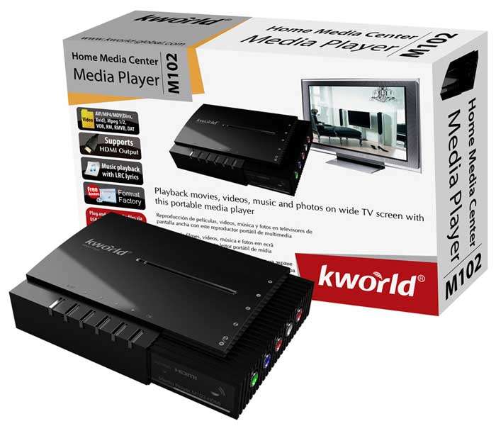 KWORLD **HD 720p** STAND ALONE MEDIA PLAYER WITH REMOTE (BRAND NEW)