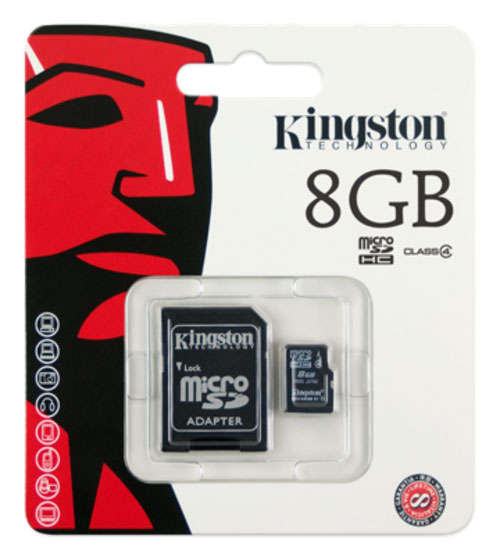 *GENIUNE* KINGSTON [[8GB]] CLASS 4 MICRO SD CARD WITH SD ADAPTER (BRAND NEW)