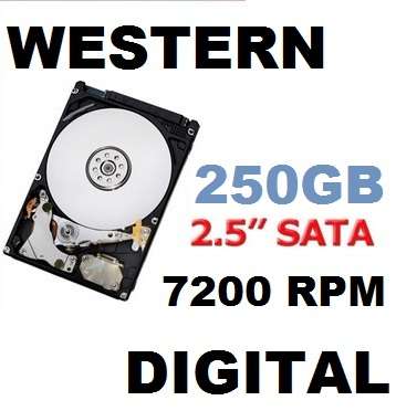 WESTERN DIGITAL SCORPIO BLACK FASTEST 7200RPM **250GB** 2.5" SATA INTERNAL HARD DRIVE (BRAND NEW)