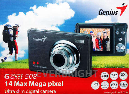 GENIUS 14.0 MAX MEGA PIXEL DIGITAL CAMERA WITH 3X OPTICAL ZOOM, RECHARGABLE BATTERY (BRAND NEW)