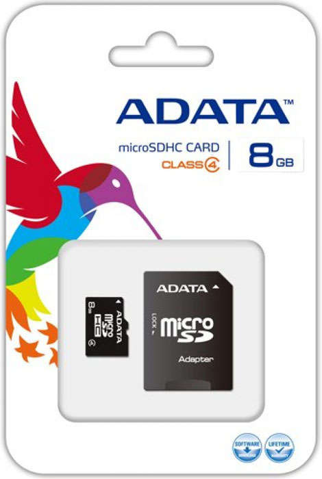*GENIUNE* ADATA [[8GB]] CLASS 4 MICRO SD CARD WITH SD ADAPTER (BRAND NEW)