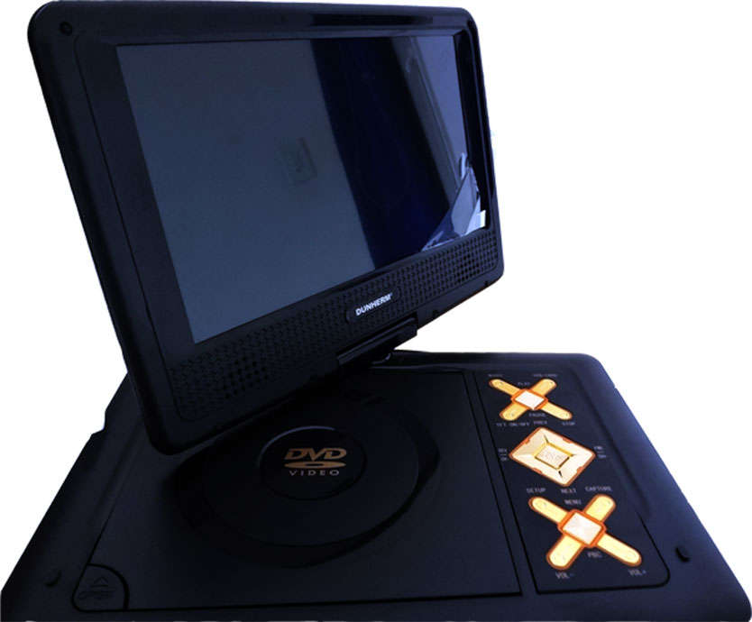 DUNHERM 9.8" Widescreen Portable DVD, TV, games, mp3 mp4 player with Remote