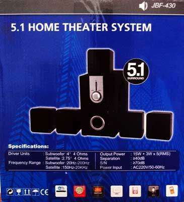JBF-430 5.1 SURROUND HOME THEATER / PC SPEAKERS SYSTEM