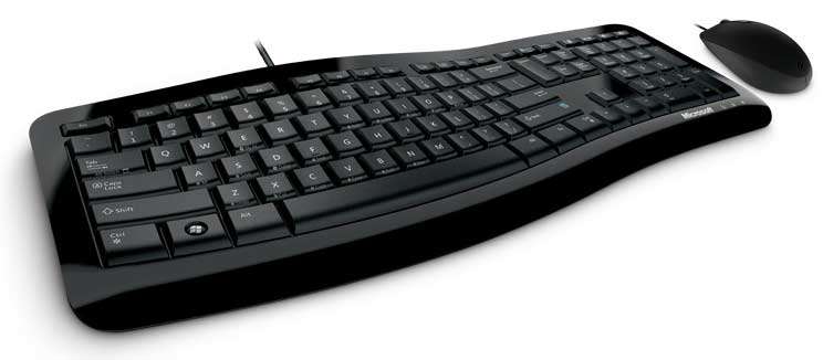 MICROSOFT COMFORT CURVE DESKTOP 3000 KEYBOARD AND MOUSE FOR BUSINESS