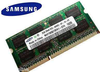 SAMSUNG 2GB 2RX8 PC3 DDR3 1066MHz LAPTOP MEMORY RAM