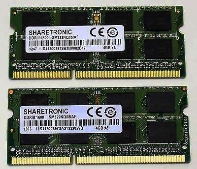 SHARE TRONIC 4GB  x8 DDR3 PC3-12800-1600MHz LAPTOP MEMORY RAM
