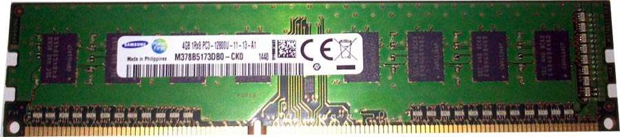 SAMSUNG 4GB 1RX8 PC3 DDR3 - 1600MHz DESKTOP RAM
