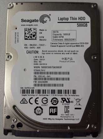 SEAGATE Laptop Thin HDD 500Gb *500GB* SATA INTERNAL HARD DRIVE