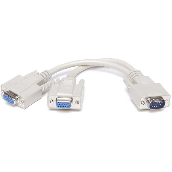 Brand New # VGA Splitter Y Cable for Dual VGA Displays or connect 2 Devices on 1 Monitor  # Lowest P