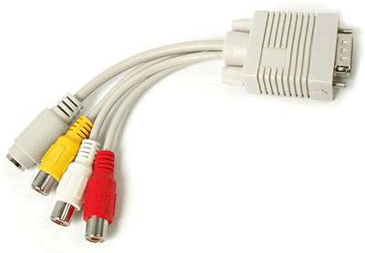 VGA TO 3RCA, S-VIDEO ADAPTER, CONNECT PC TO TV (BRAND NEW)