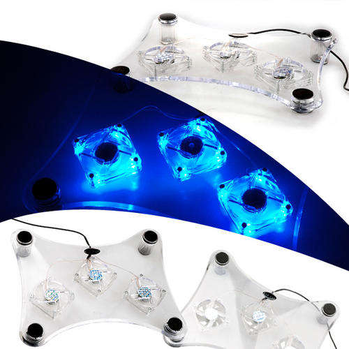 XGR 3 FAN LAPTOP COOLING PAD WITH LED LIGHTS (BRAND NEW)