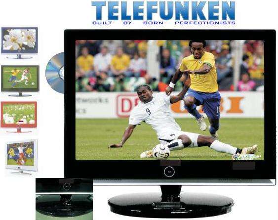 TELEFUNKEN 22" *56CM* RED LCD TV WITH DVD PLAYER, IPOD DOCKING (BRAND NEW)