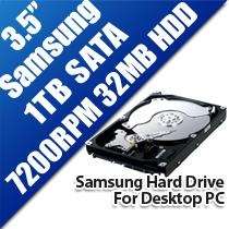SAMSUNG 1TB *1000GB* 3.5" 7200RPM SATA INTERNAL HARD DRIVE (BRAND NEW)