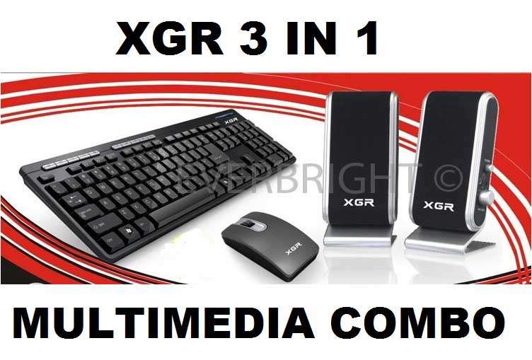 XGR 3in1 KEYBOARD, MOUSE, SPEAKERS USB MULTIMEDIA COMBO (BRAND NEW)