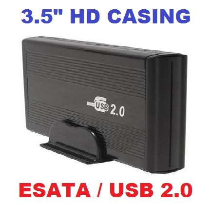 iSONIC 3.5" SATA HARD DISK ALUMINIUM ENCLOSURE (SUPPORTS eSATA / USB 2.0 CONNECTIONS)