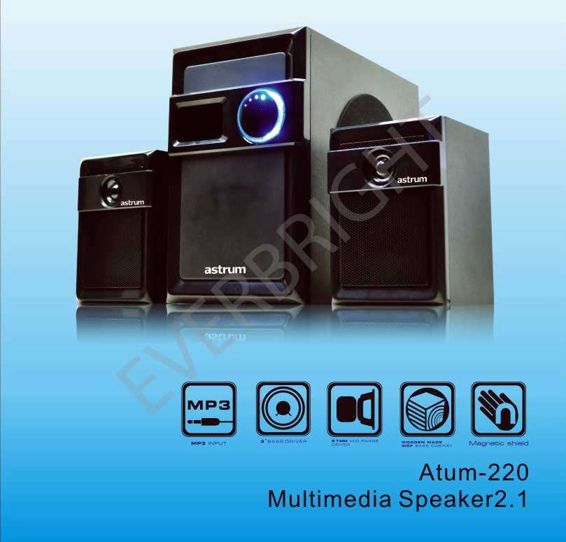 ASTRUM HIGH QUALITY 2.1 SPEAKERS WITH SUB WOOFER (BRAND NEW)