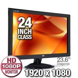 AOC FULL HD 24" (61CM) HUGE WIDE SCREEN LCD DISPLAY (BRAND NEW)
