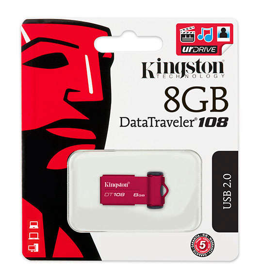 *GENIUNE* KINGSTON 8GB DT108 FLASH DRIVE (BRAND NEW)