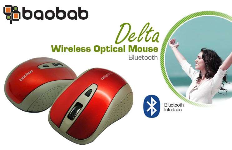 BAOBAB **BLUETOOTH** WIRELESS 1000DPI OPTICAL MOUSE (BRAND NEW)