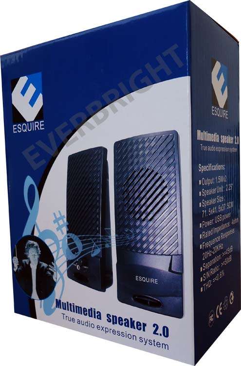 ESQUIRE 2.0 MULTIMEDIA USB POWERED SPEAKERS (BRAND NEW)