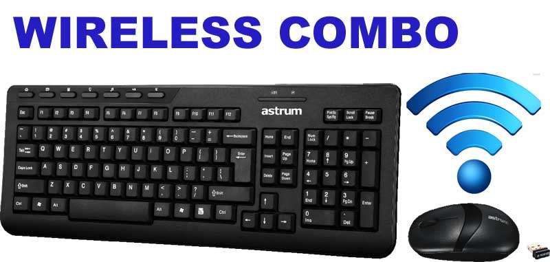 ASTRUM 2.4GHz WIRELESS MULTIMEDIA KEYBOARD AND MOUSE COMBO (BRAND NEW)