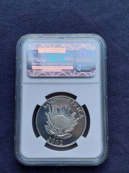 Protea Silver R1 2002 (Soccer) NGC MS64