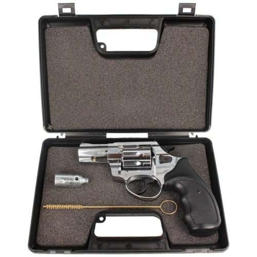 9mm Blanks Gun - Zoraki r2  3`` shiny chrome & * 10 x 9mm Blank Rounds - No License Required