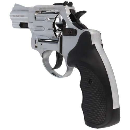 9mm Blanks Gun - Zoraki r2  3`` shiny chrome & * 10 x 9mm Blank Rounds - No License Required