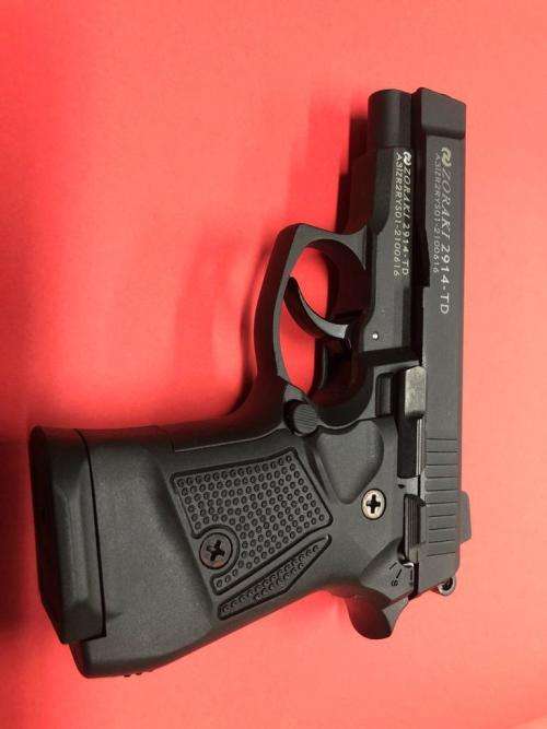 9mm Blanks Gun - ZORAKI 2914TDB -9mm Blanks & Pepper Firing Gun Only - No License Required - Compact