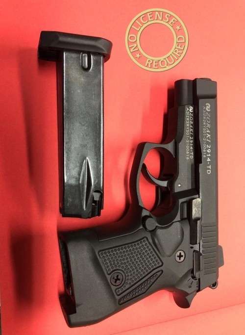 9mm Blanks Gun - ZORAKI 2914TDB -9mm Blanks & Pepper Firing Gun Only - No License Required - Compact