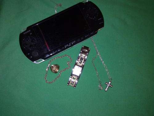 Jewellery Delight -2 x chain, 1 ring , 1 bracelet, guess watch, plus psp