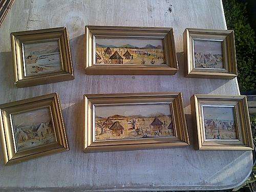 sequence of 6 original Babi African art