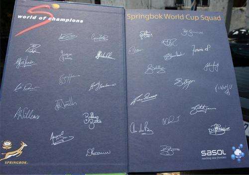 2007 Super Sport Yearbook - Limited Edition Hard Cover with 2007 RWC Springbok Printed Autographs