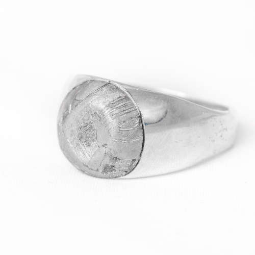Seymchan Meteorite On Solid Sterling Silver (.925) Ring