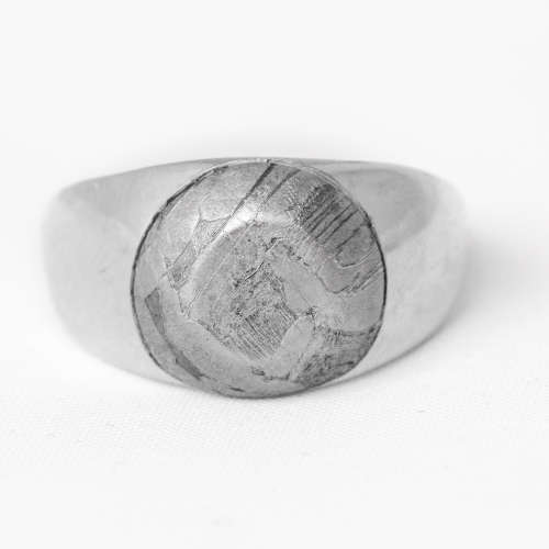 Seymchan Meteorite On Solid Sterling Silver (.925) Ring