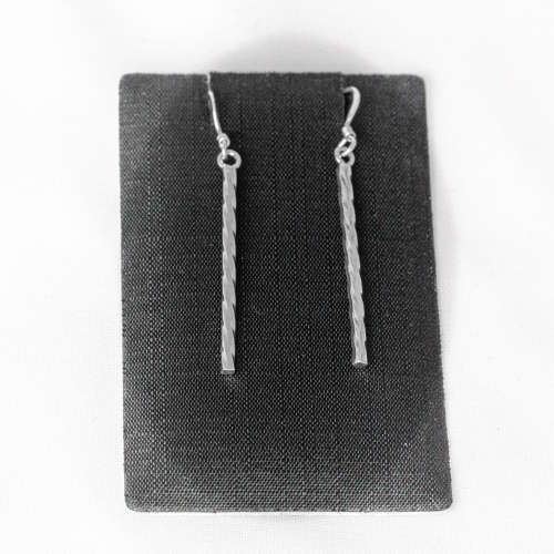 Solid Sterling Silver (.925) Twisted Drop Earrings