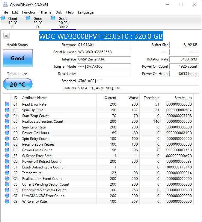 2.5inch 320GB Internal Hard Drives
